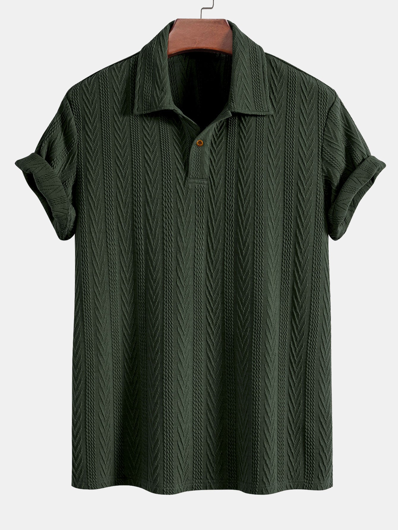 Finn | Men's Short Sleeve Jacquard Polo Shirt
