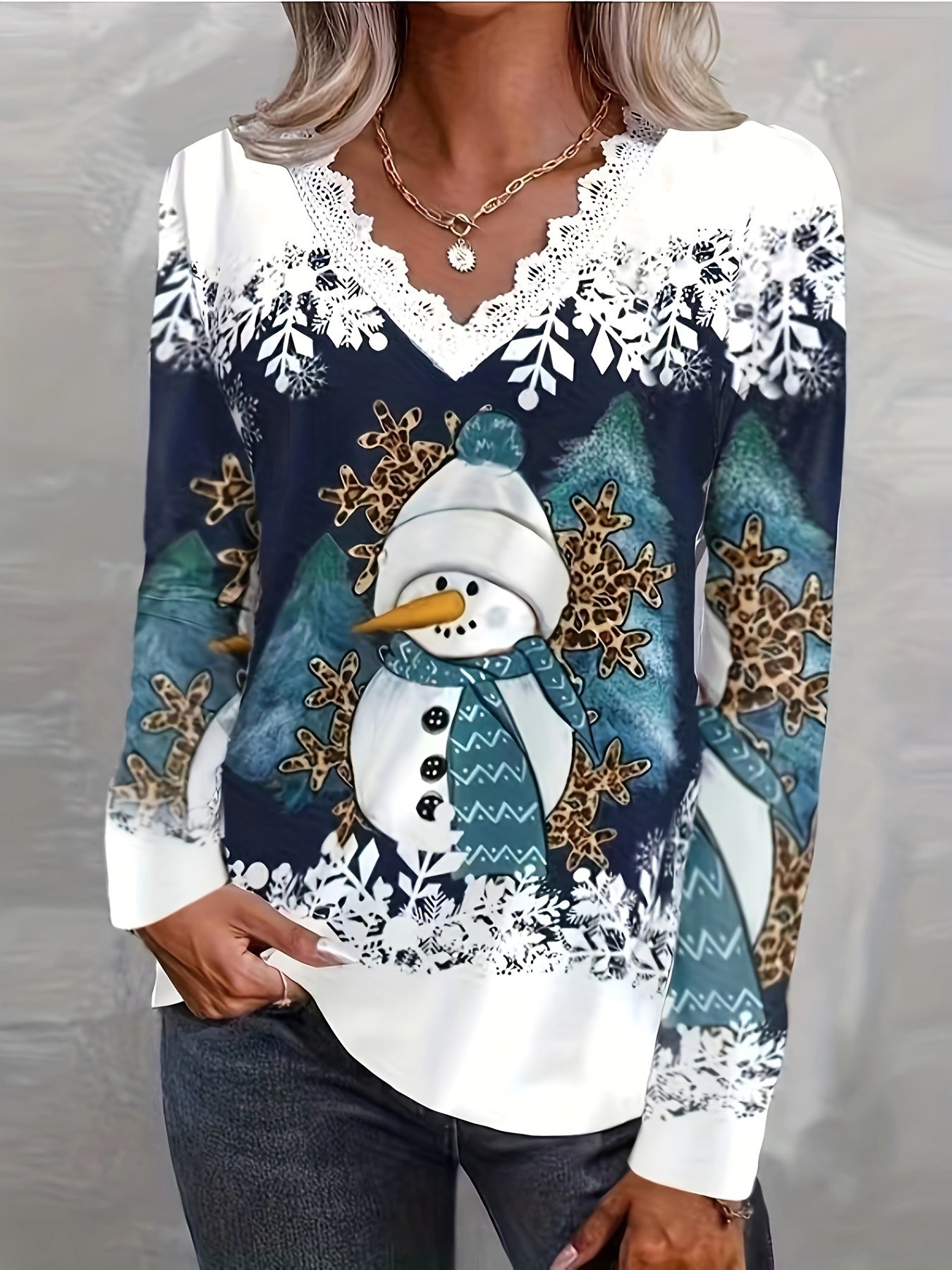 Holly –  Snowman Christmas Long Sleeve Tee