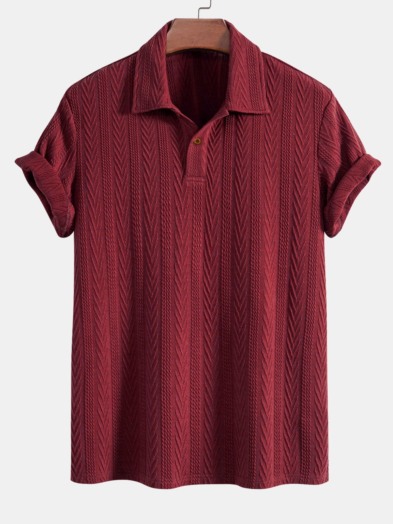 Finn | Men's Short Sleeve Jacquard Polo Shirt