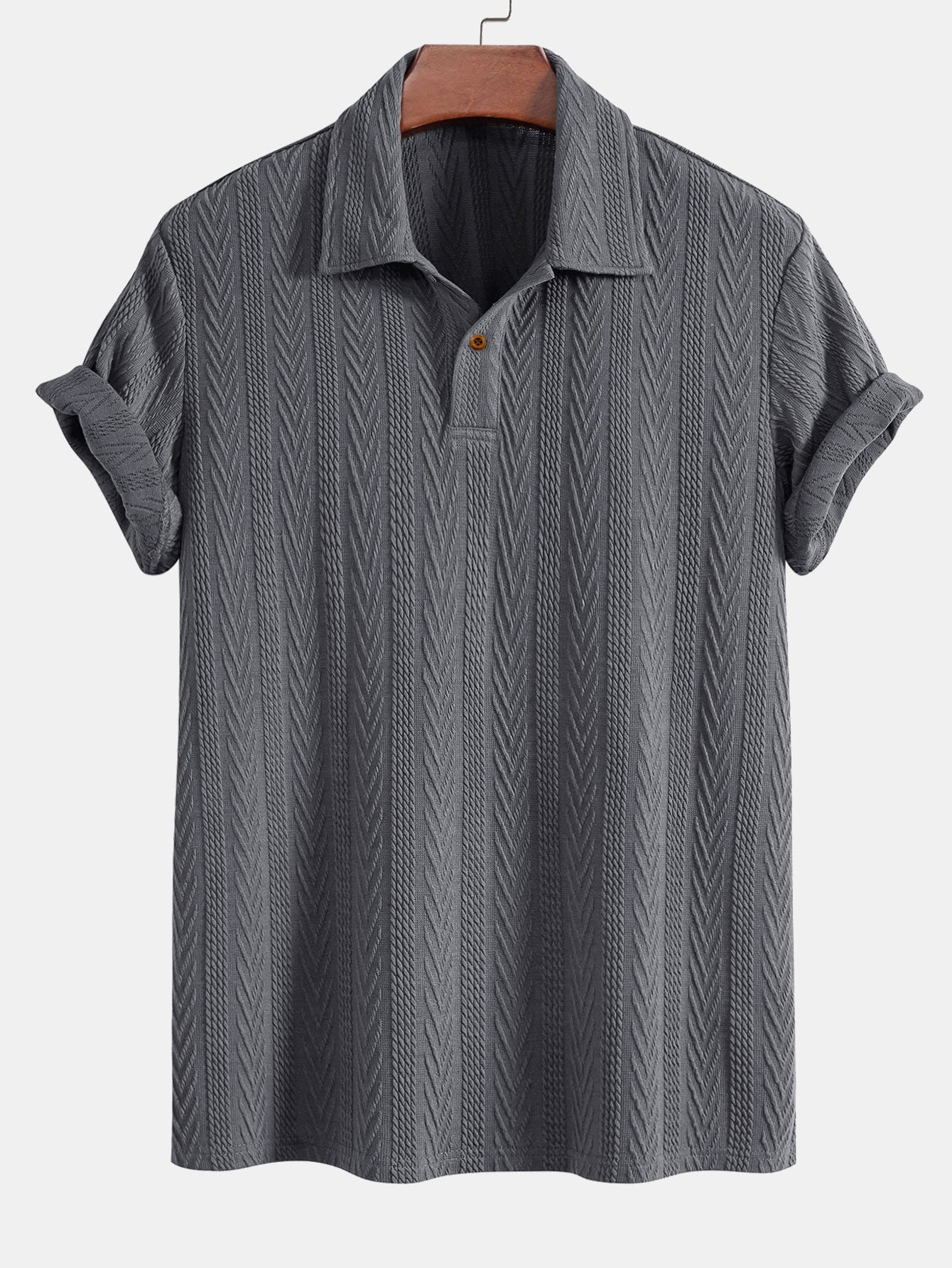 Finn | Men's Short Sleeve Jacquard Polo Shirt