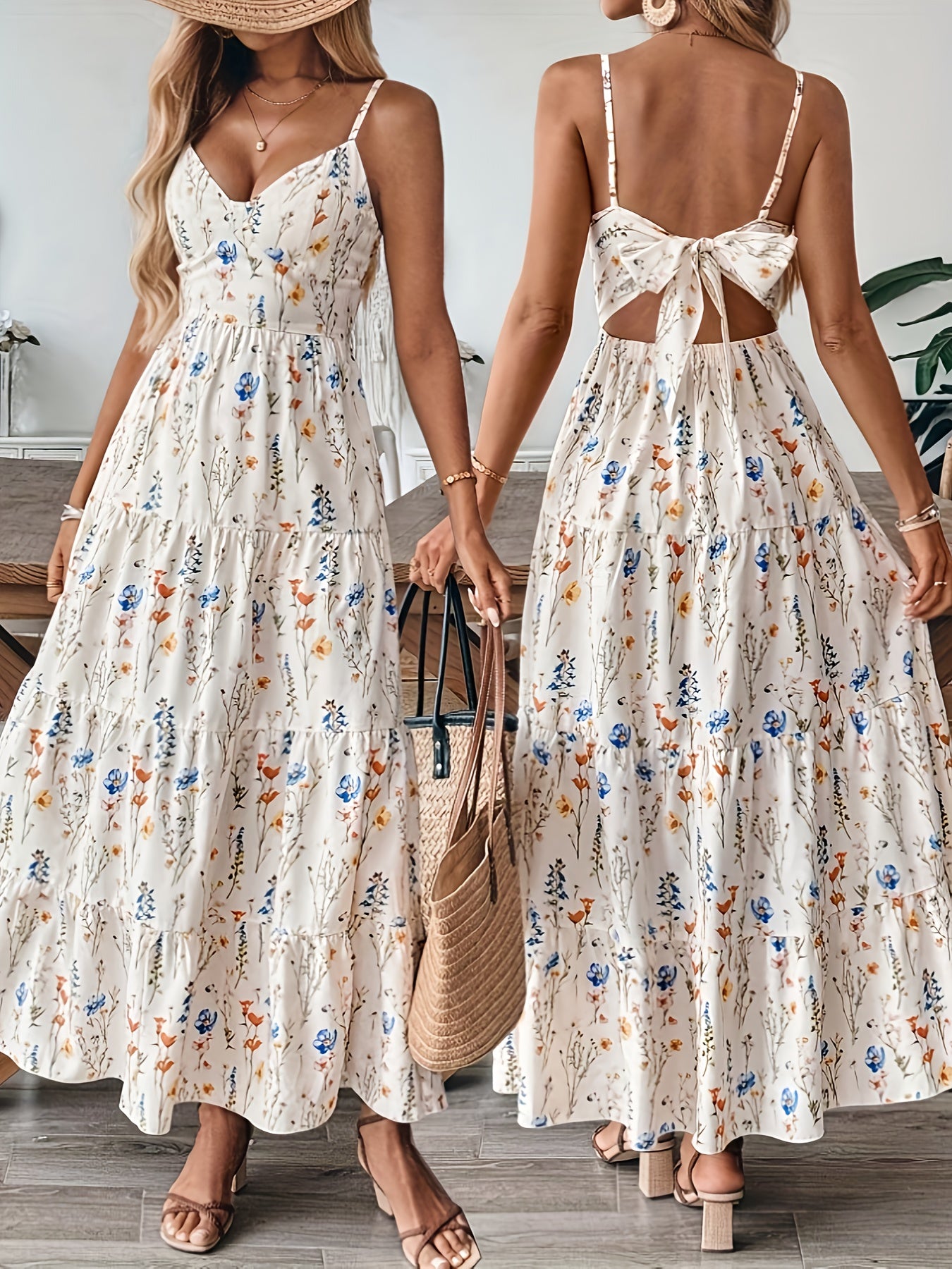 Aria – Floral Print Off-Shoulder Summer Dress