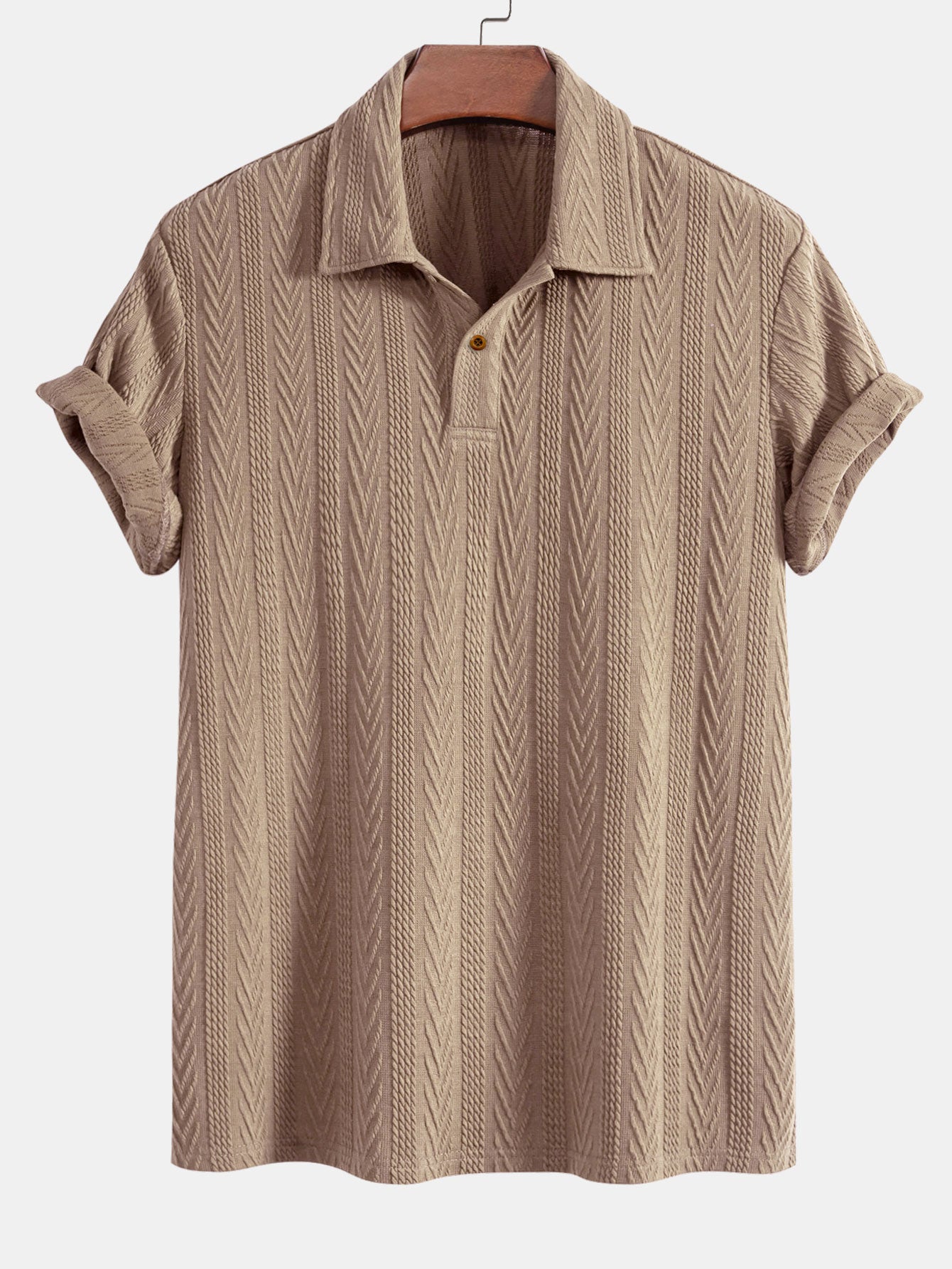 Finn | Men's Short Sleeve Jacquard Polo Shirt