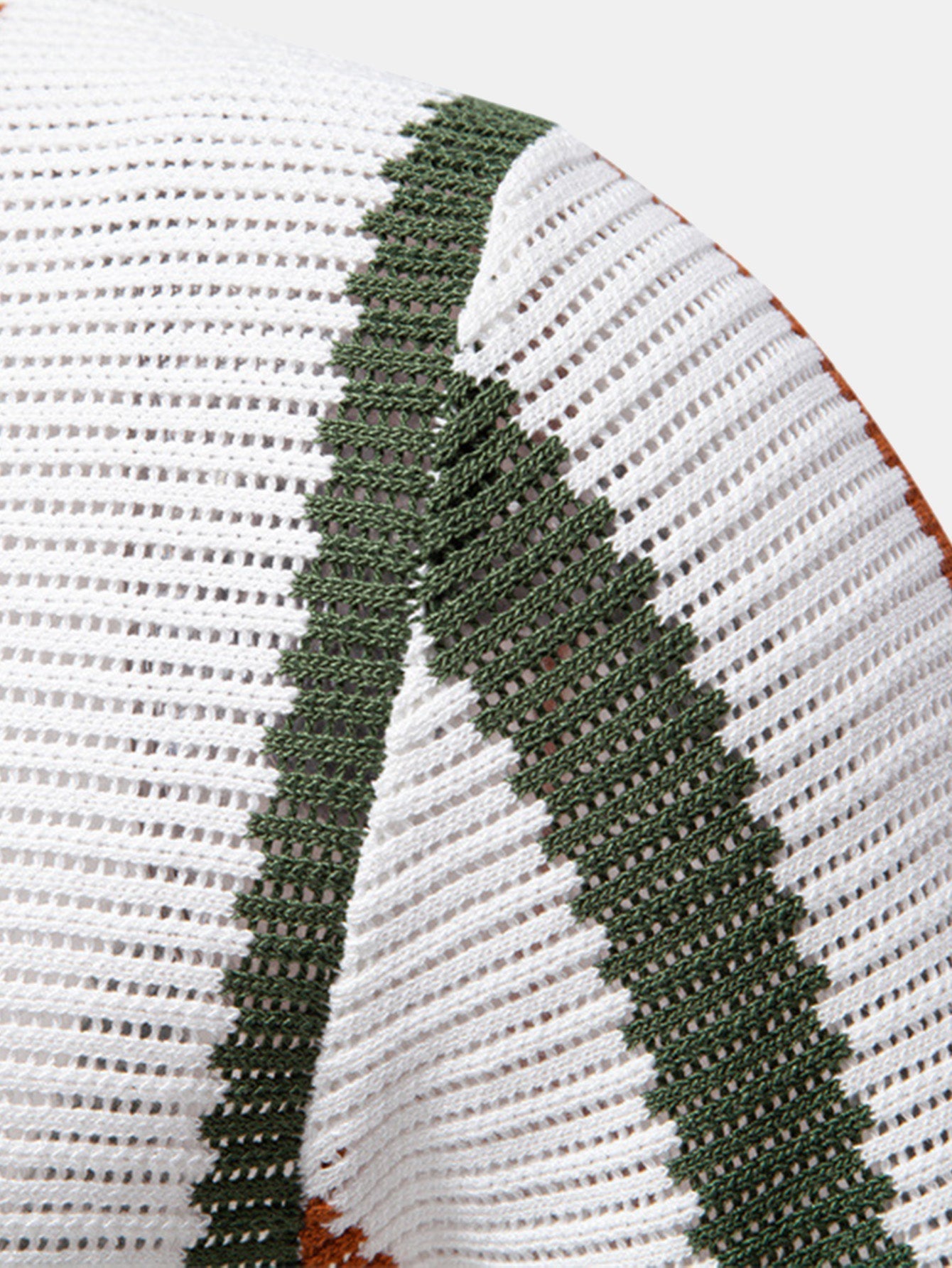 Lucas | Men's Stripe Knit Polo Shirt