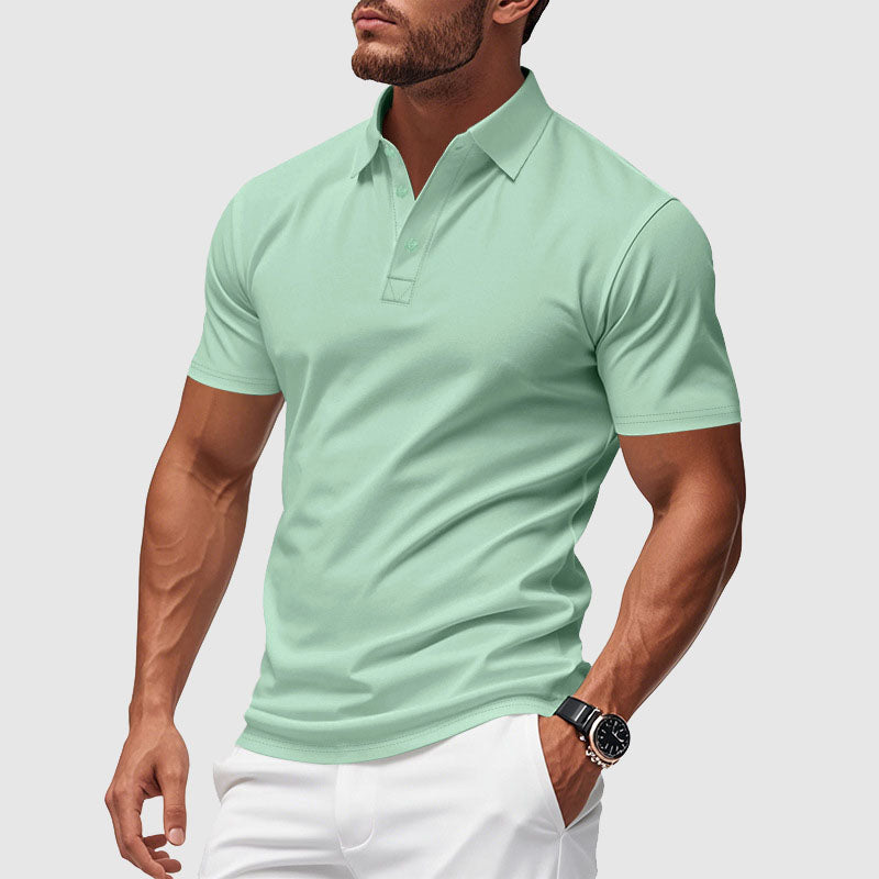 Mason | Men's Azure Crest Polo Shirt