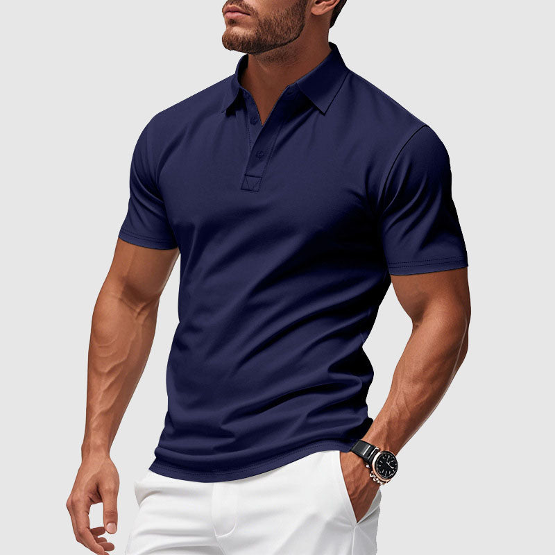Mason | Men's Azure Crest Polo Shirt