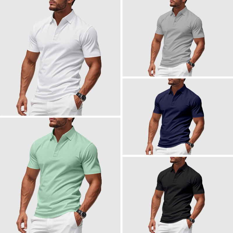 Mason | Men's Azure Crest Polo Shirt