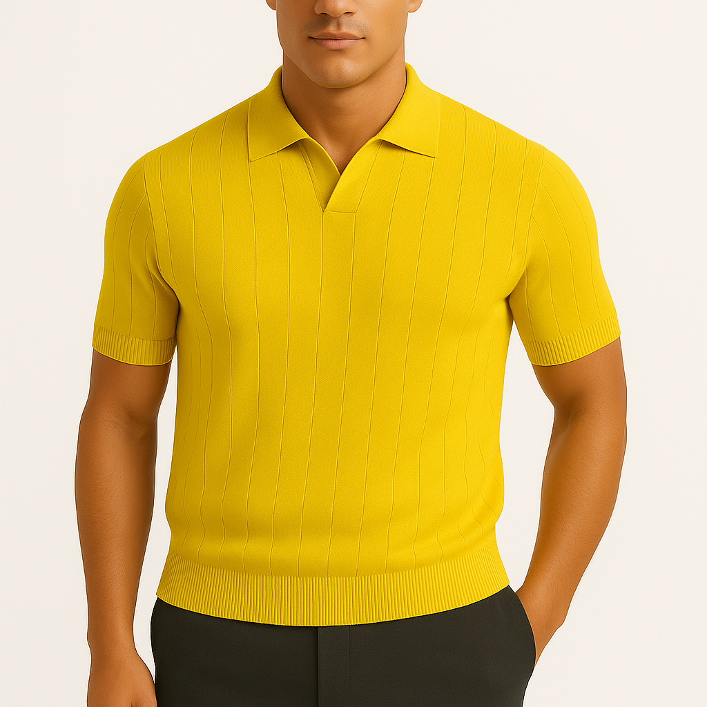 Striped Cotton Polo Shirt