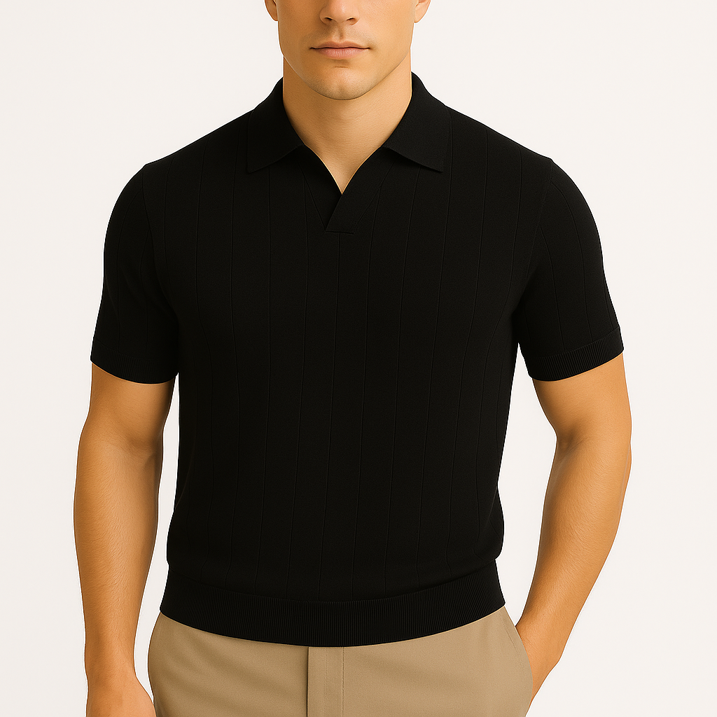 Striped Cotton Polo Shirt