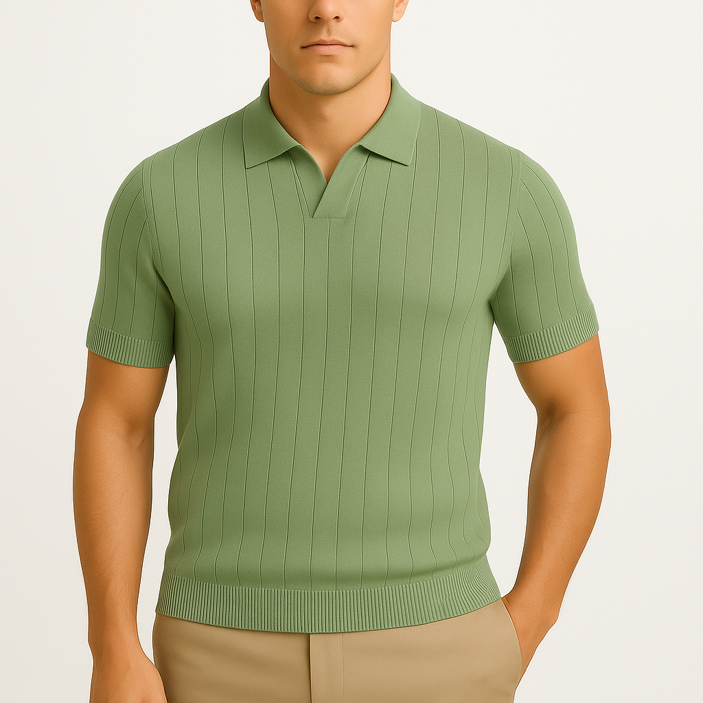 Striped Cotton Polo Shirt