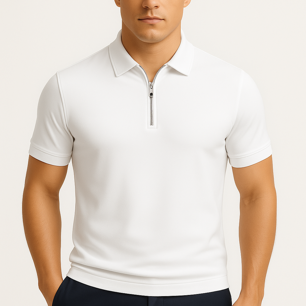 Zipper Polo Shirt