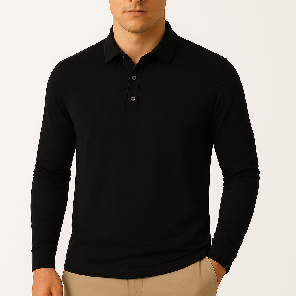 Lightweight Long Sleeve Polo Shirt