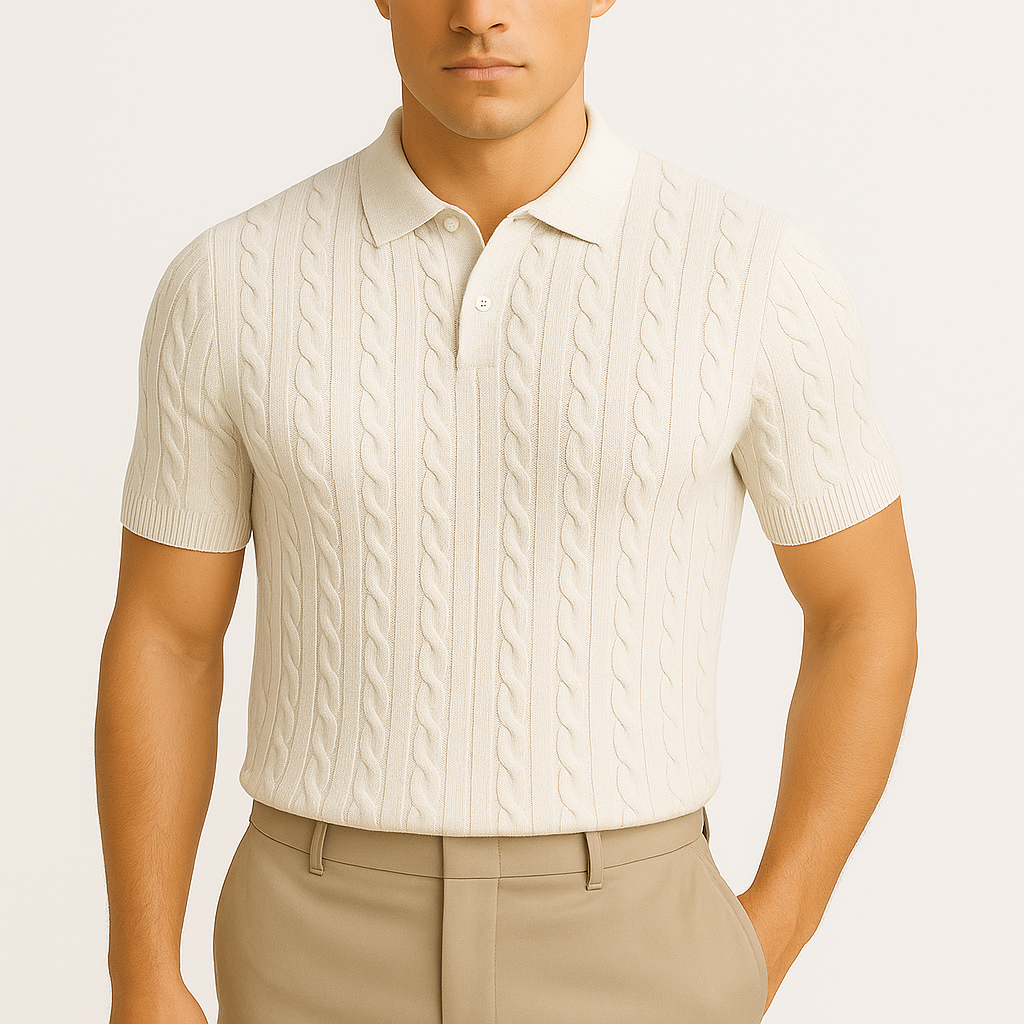 Tailored Patterned Polo Shirt
