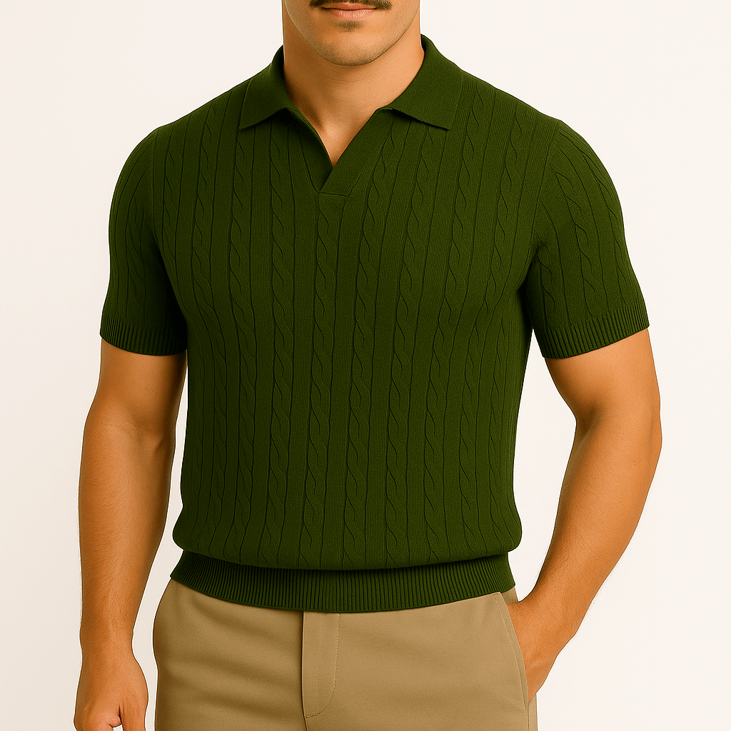 Tailored Patterned Polo Shirt