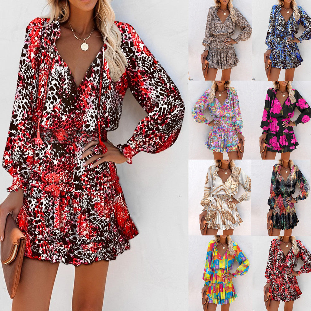 Zoe | Bold Floral Mini Dress for Vibrant Elegance