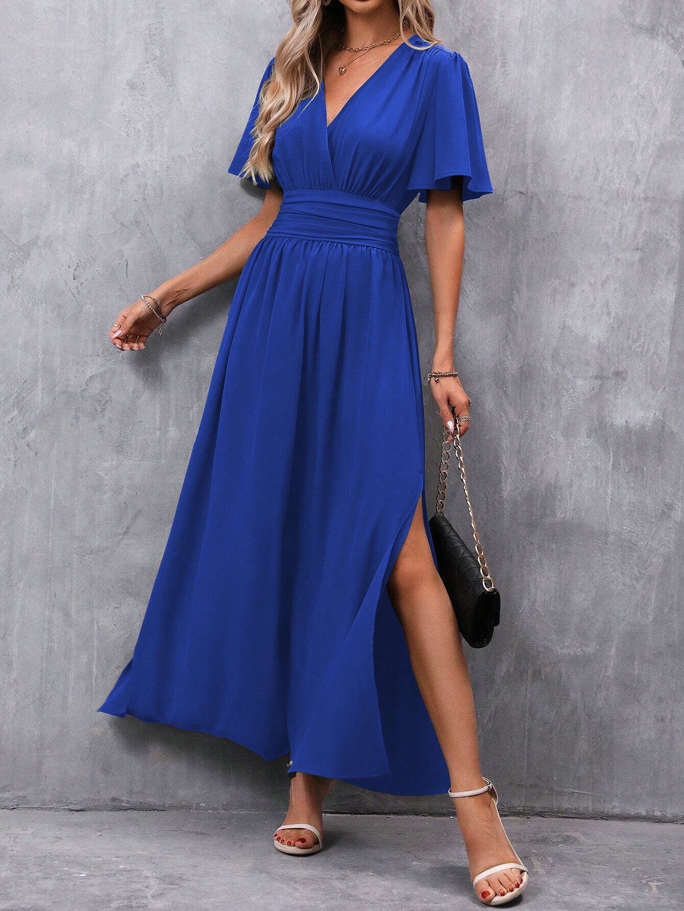 Elegant Women's Maxi Wrap Dress – Summer Dress for Weddings, Parties & Evenings – Plus Size – Boho & Chic Style