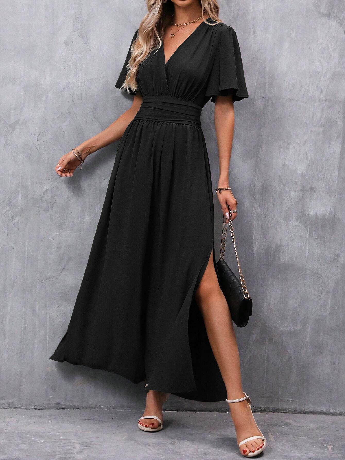 Elegant Women's Maxi Wrap Dress – Summer Dress for Weddings, Parties & Evenings – Plus Size – Boho & Chic Style