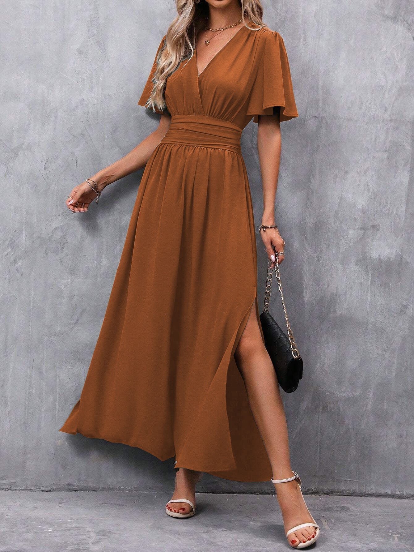 Elegant Women's Maxi Wrap Dress – Summer Dress for Weddings, Parties & Evenings – Plus Size – Boho & Chic Style