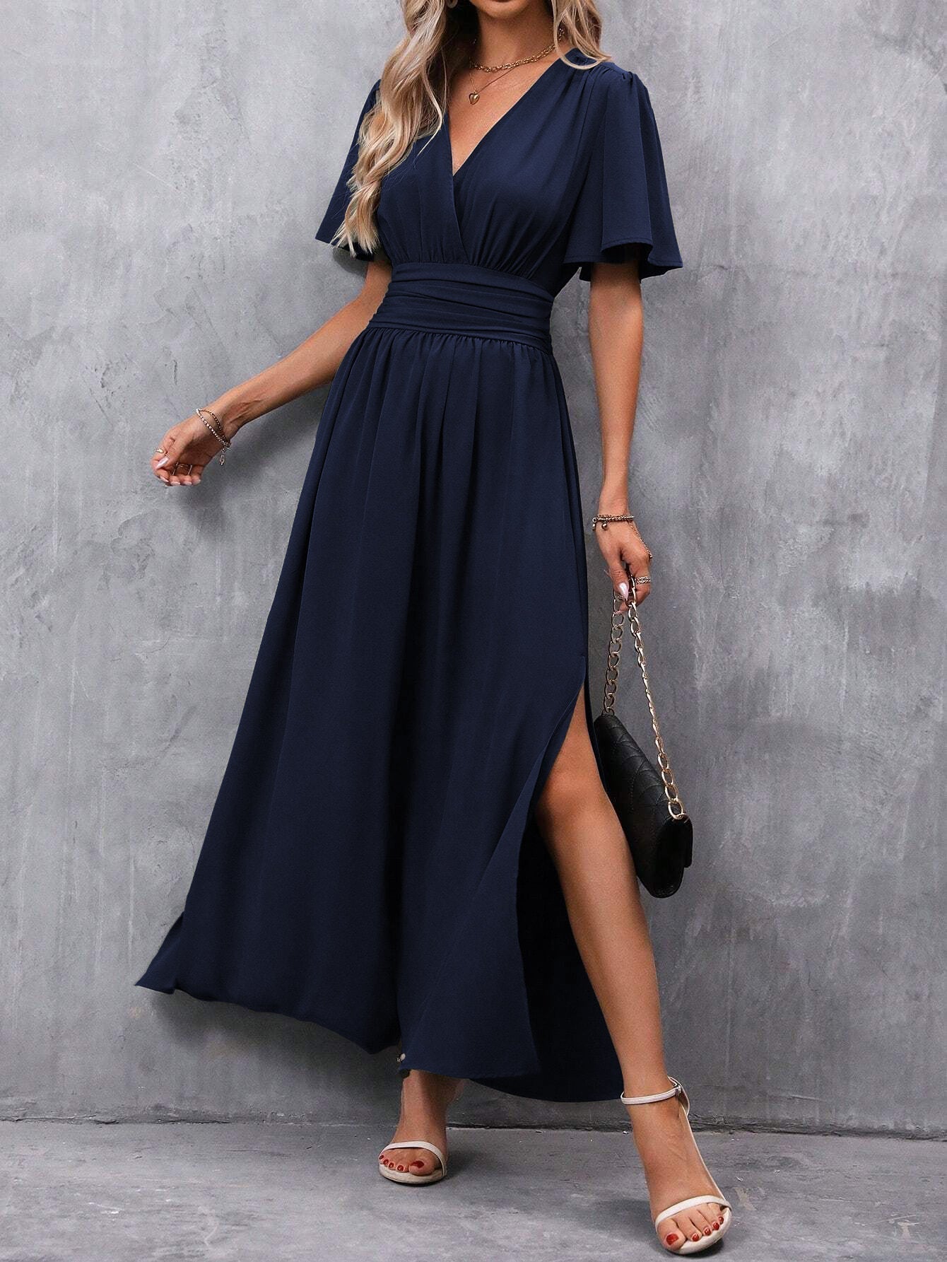 Elegant Women's Maxi Wrap Dress – Summer Dress for Weddings, Parties & Evenings – Plus Size – Boho & Chic Style