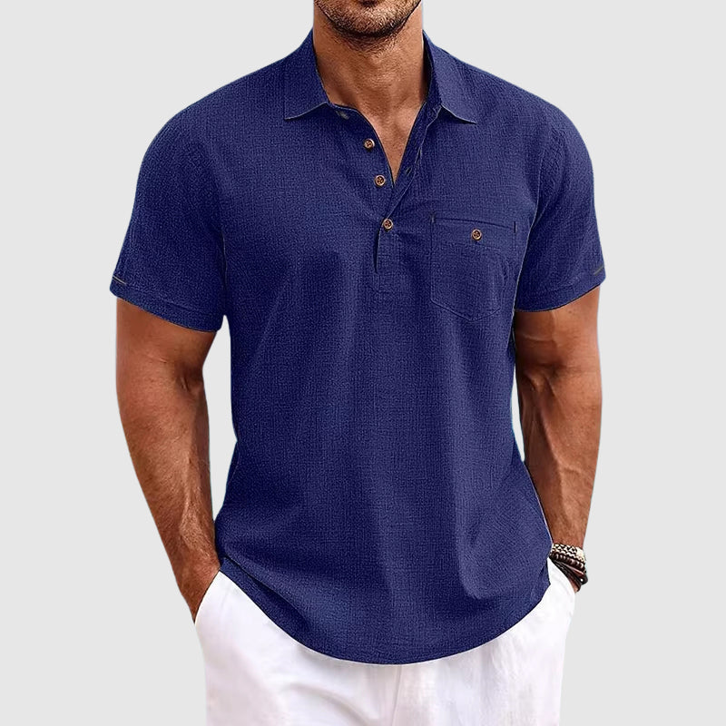 Eli | Men's Linen Polo Shirt