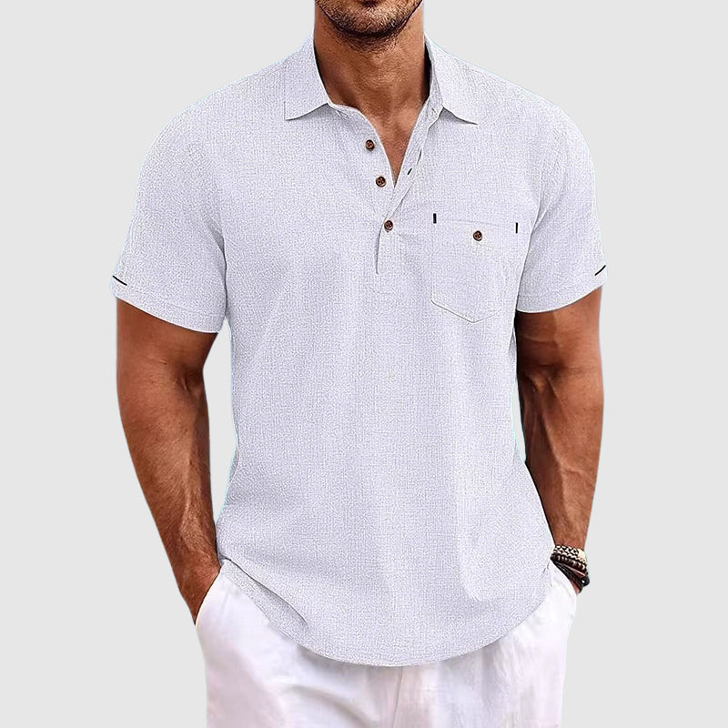 Eli | Men's Linen Polo Shirt