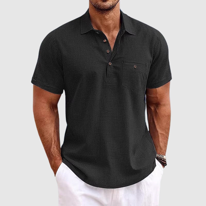 Eli | Men's Linen Polo Shirt