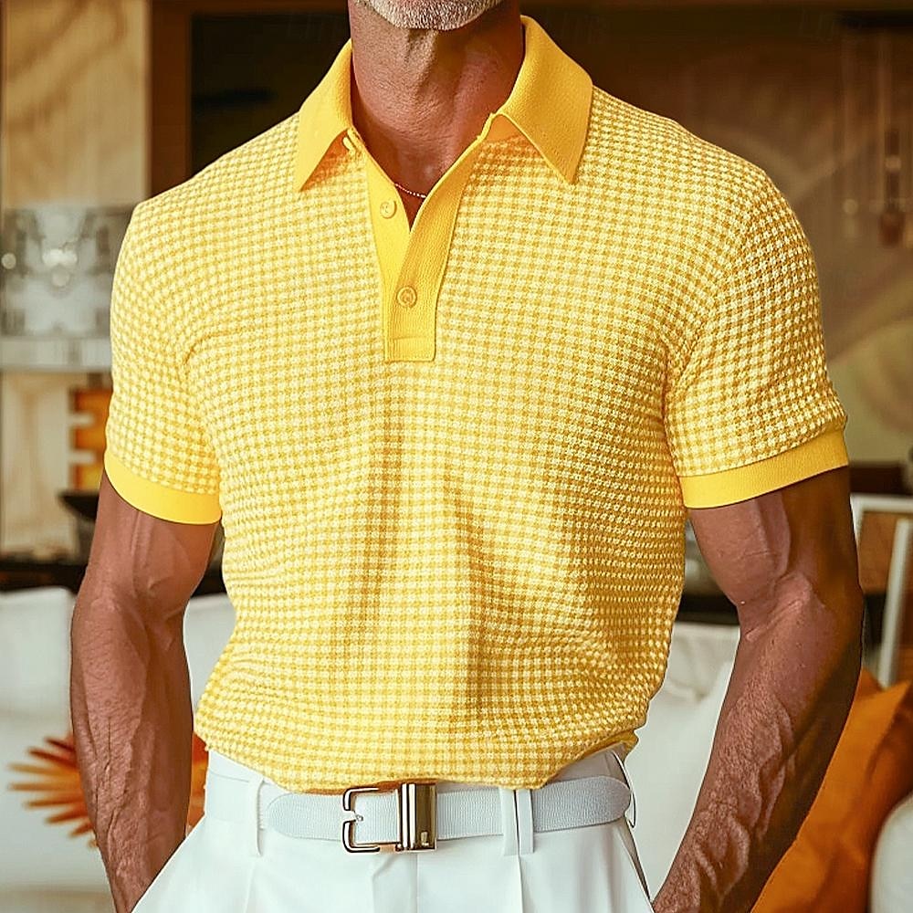 Antoine | Men's Waffle Polo Shirt