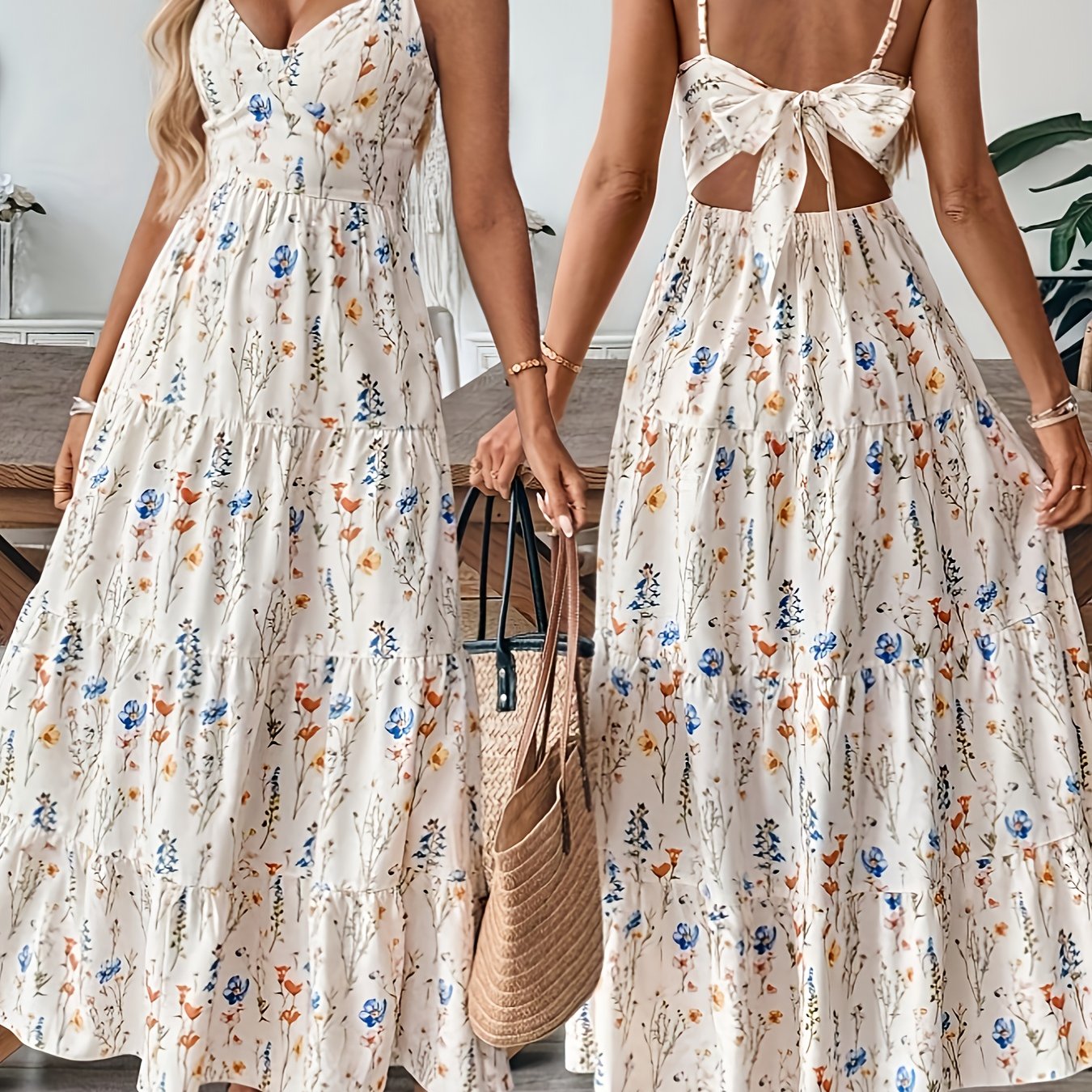 Aria – Floral Print Off-Shoulder Summer Dress