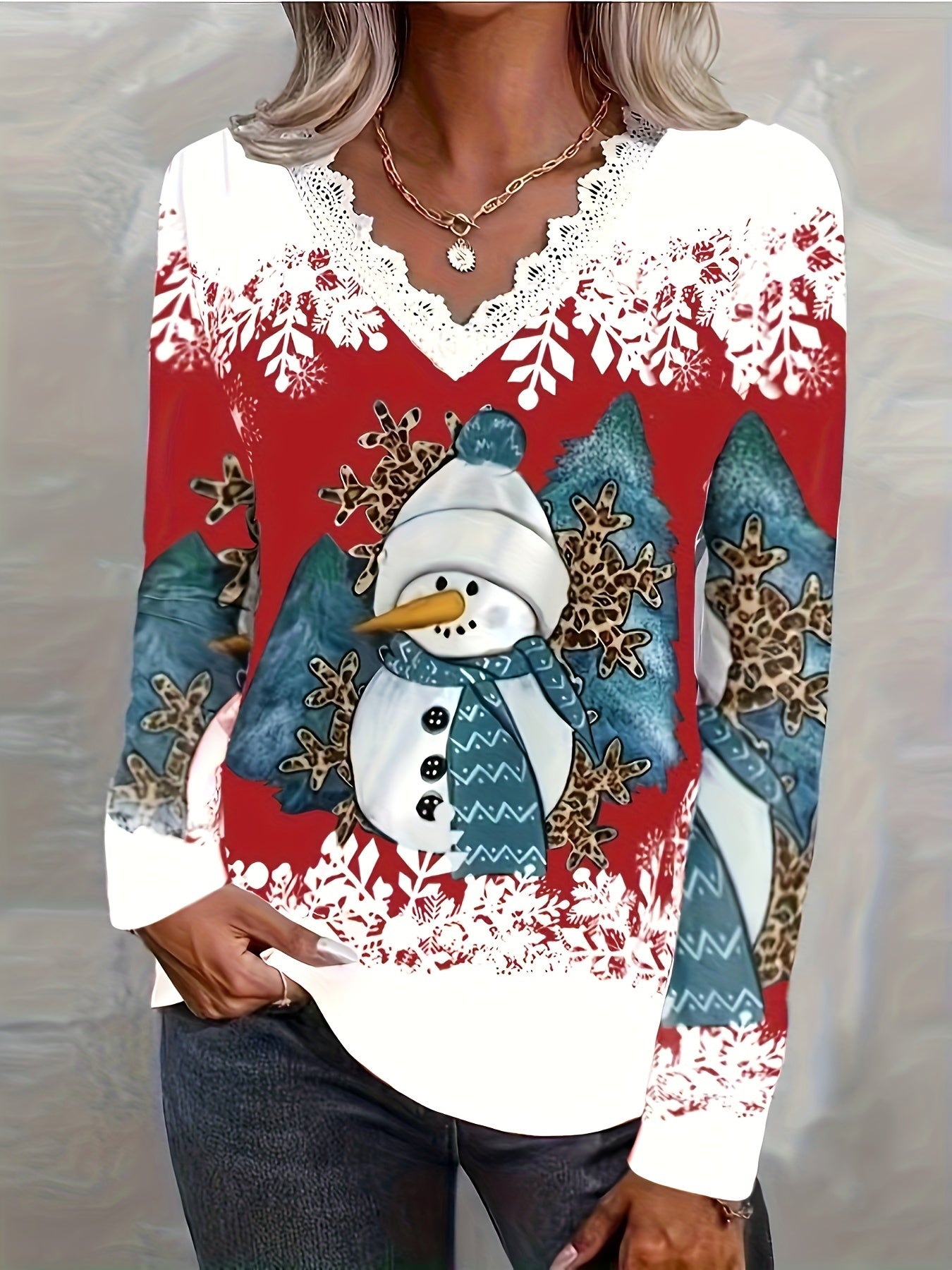 Holly –  Snowman Christmas Long Sleeve Tee