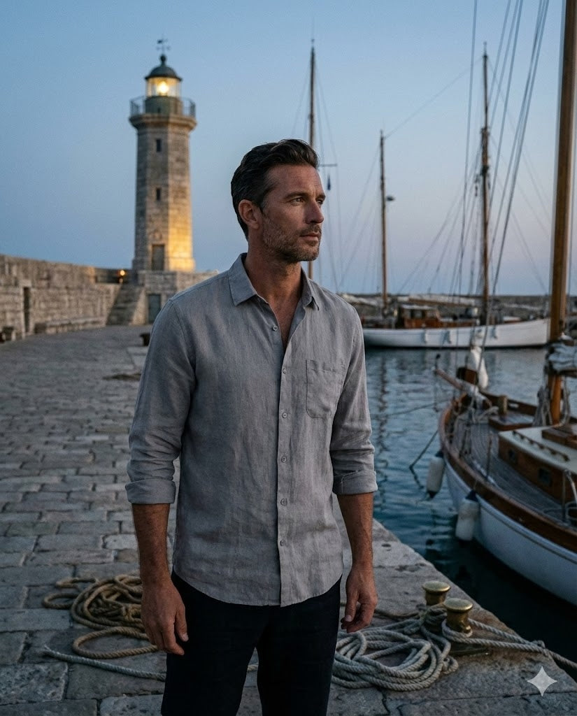 HARBOUR POINT – 100% Linen Shirt