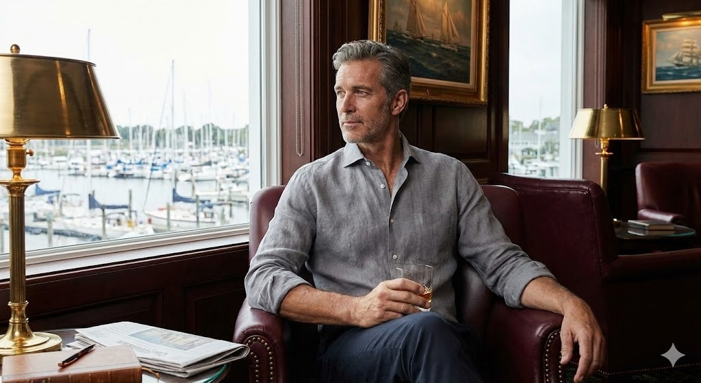 HARBOUR POINT – 100% Linen Shirt