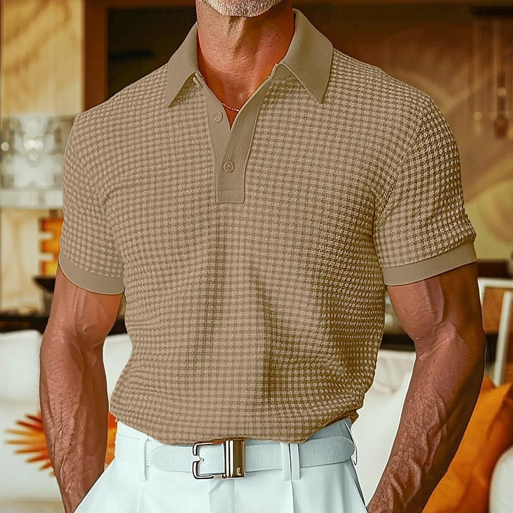 Antoine | Men's Waffle Polo Shirt