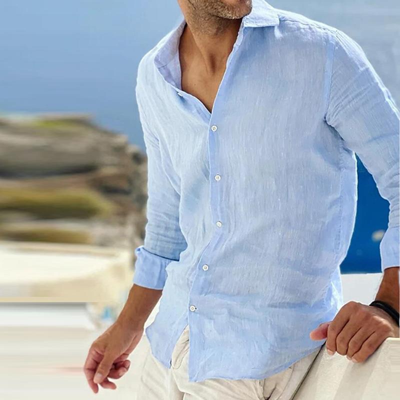 Patrick | Men's Breathable Long Sleeve Linen Casual Shirt