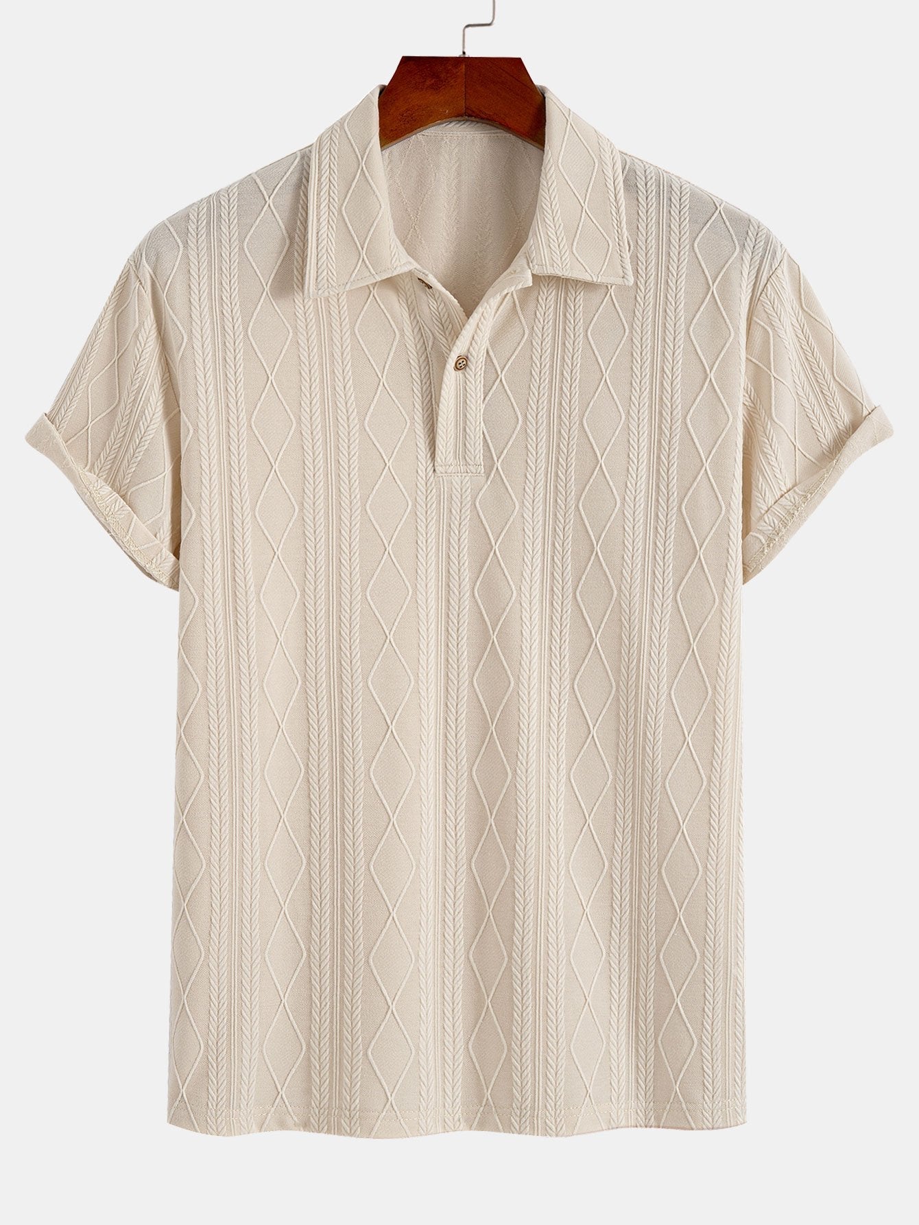 Angus | Men's Geometric Jacquard Polo Shirt