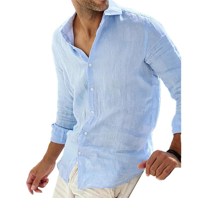 Patrick | Men's Breathable Long Sleeve Linen Casual Shirt