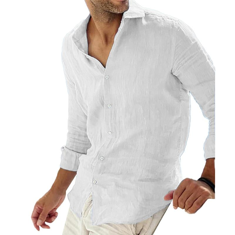 Patrick | Men's Breathable Long Sleeve Linen Casual Shirt