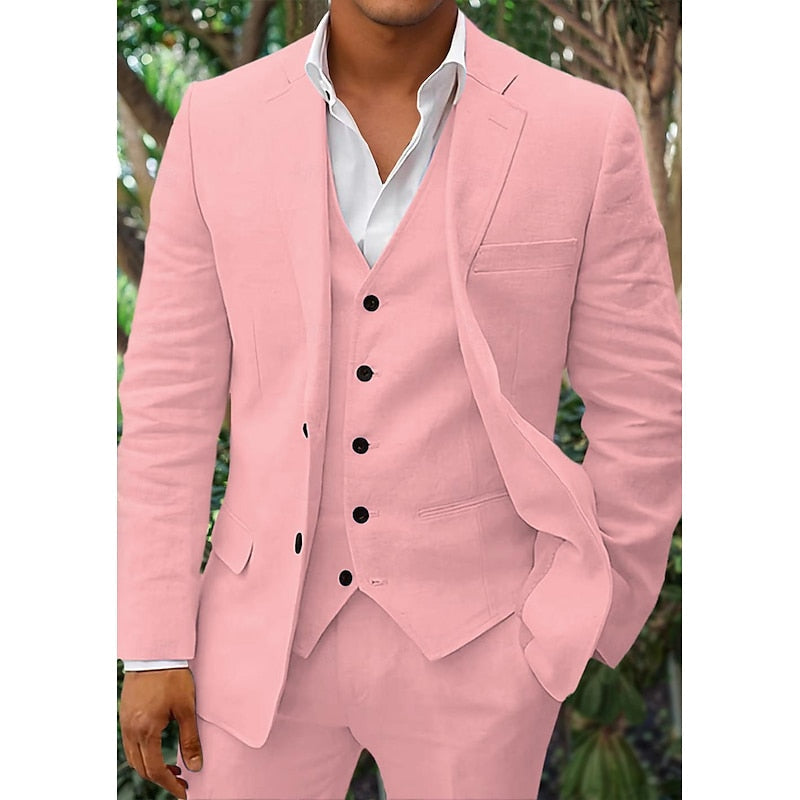 Mason | Men's Linen Suit Three-Piece Set