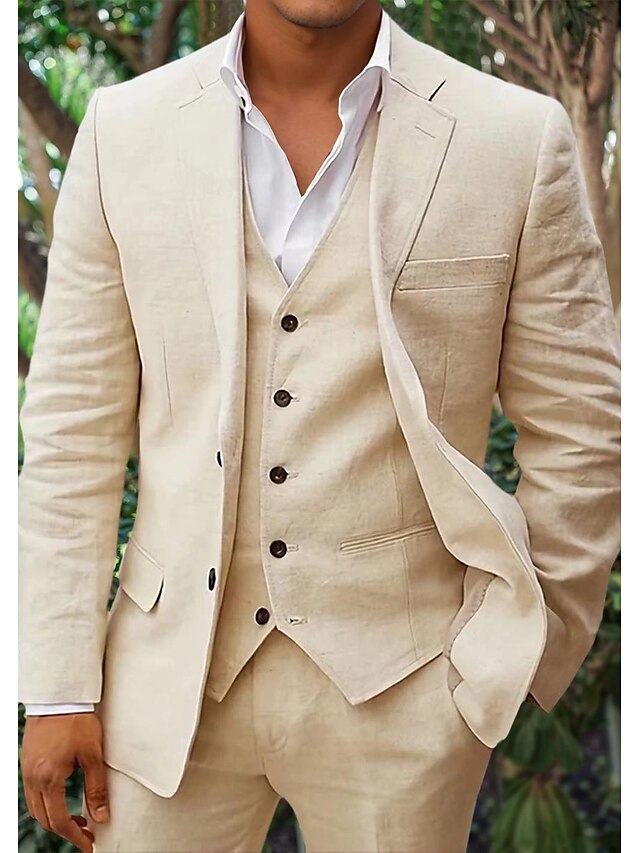 Mason | Men's Linen Suit Three-Piece Set